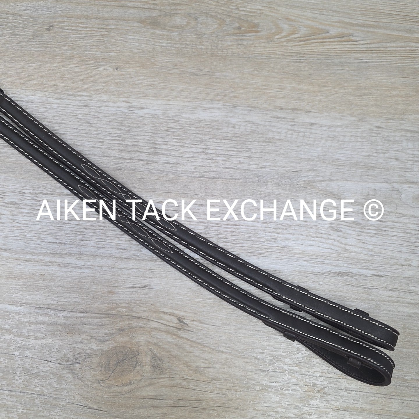 Ovation ATS Raised Fancy Stitched Bridle with Matching Reins, Brown, Size Full