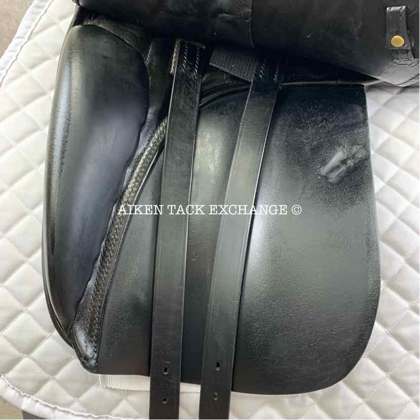 2006 Stubben Maestoso Deluxe Dressage Saddle, 18" Seat, 32cm Tree - W/XW, Wool Flocked Panels