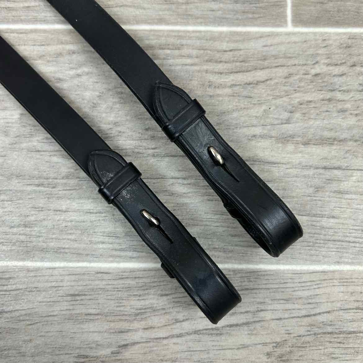 Passier & Sohn Reins with Leather Hand Grips, Black, 55"