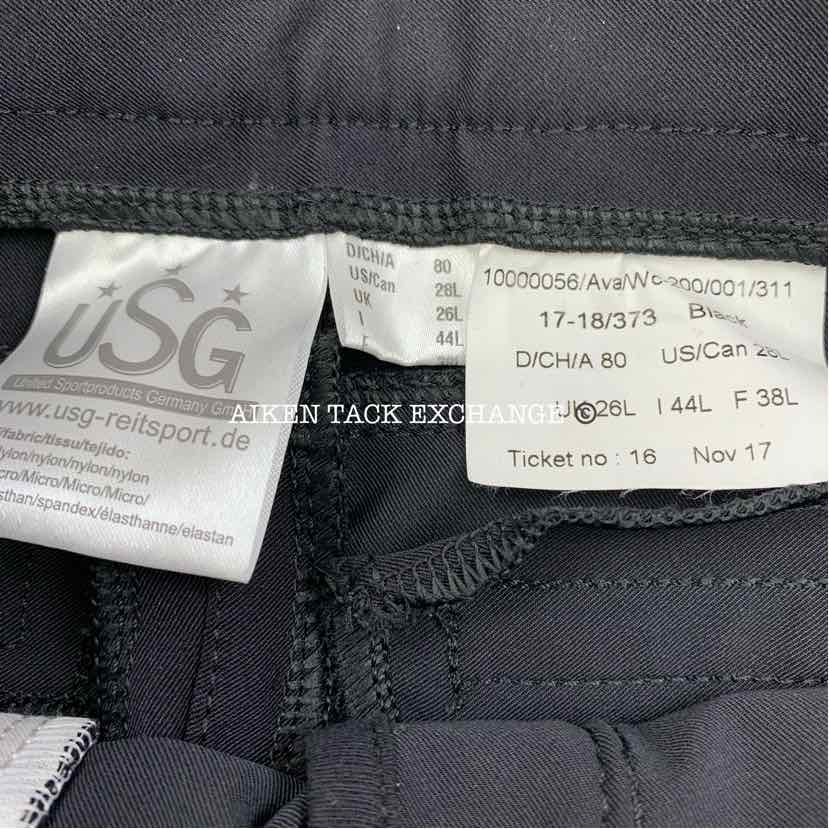 KL Select USG "Ava" Silicone Full Seat Breeches, Size 28 L
