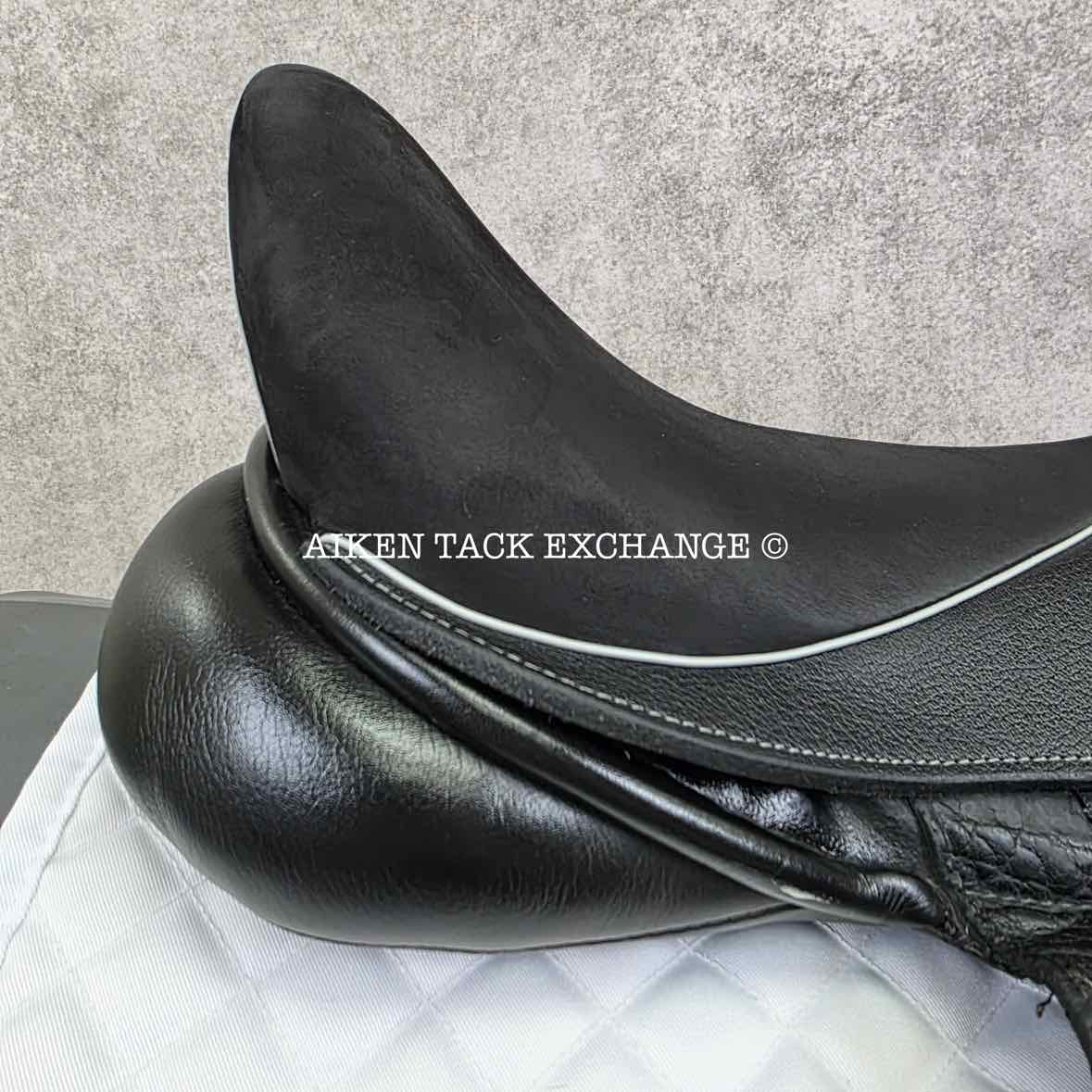 2013 Custom Saddlery Icon Coda Monoflap Dressage Saddle, 18" Seat, Adjustable Tree, Wool Flocked Panels