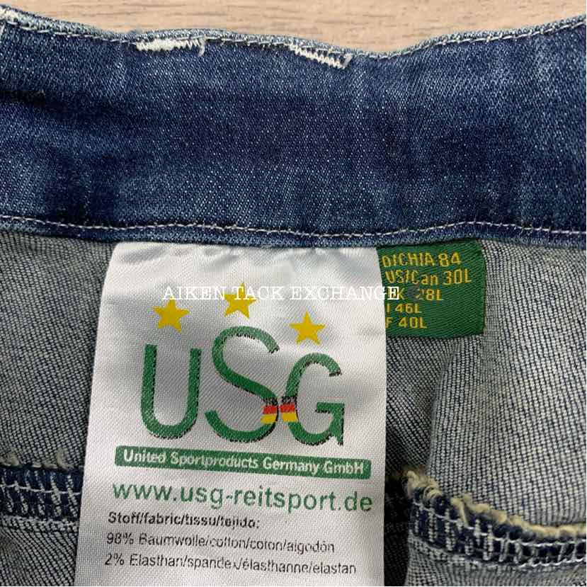 KL Select USG Marina Silicone Full Seat Breeches, Size 30 L