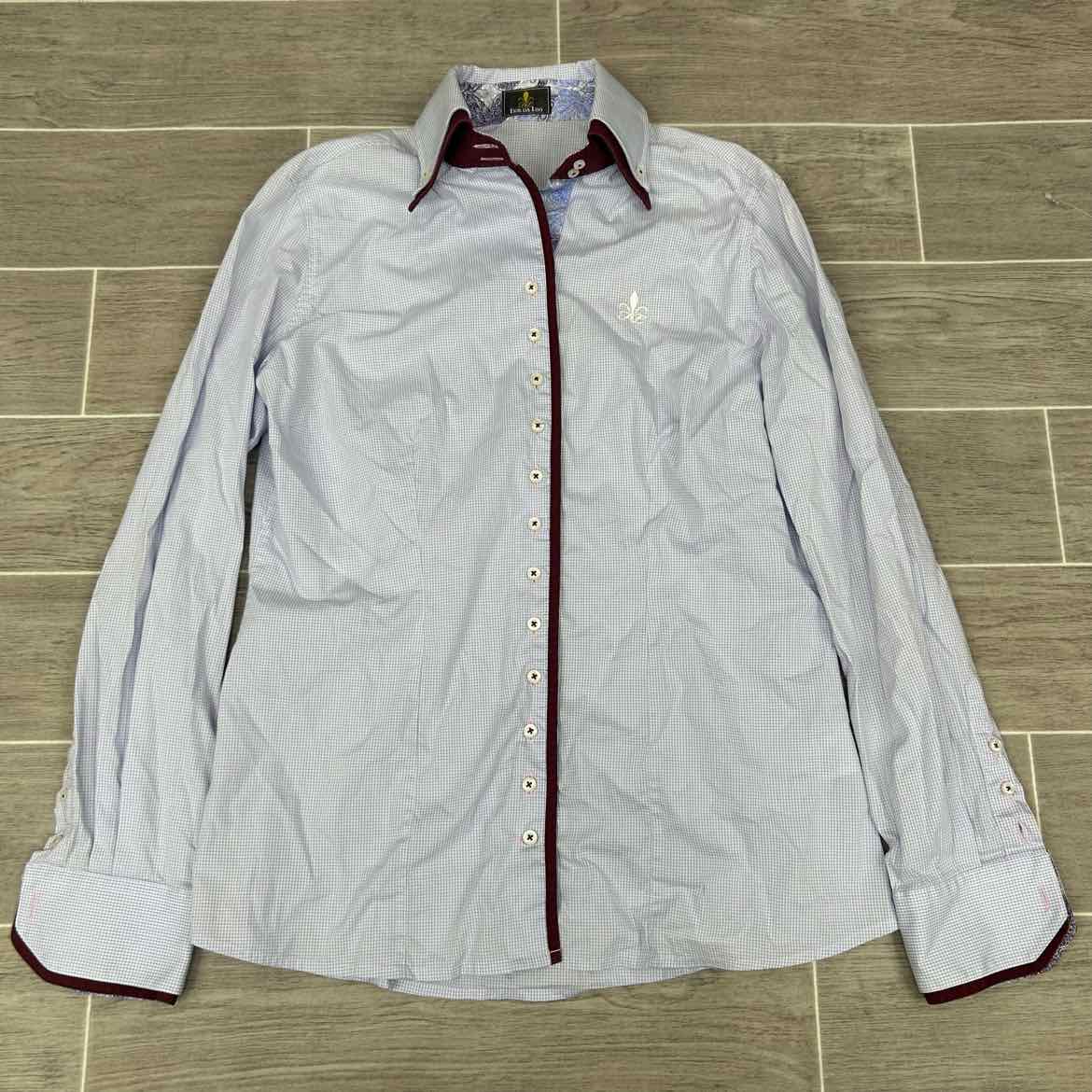 Fior Da Liso Long Sleeve Collared Shirt, Size 10