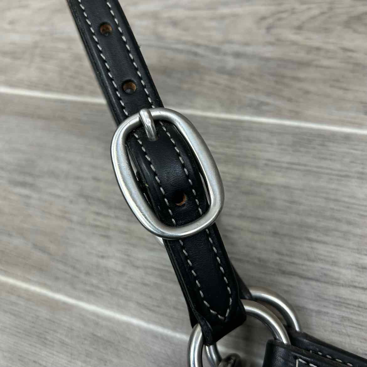 Green Hill Collection Leather Halter with Matching Lead, Size Foal / Mini