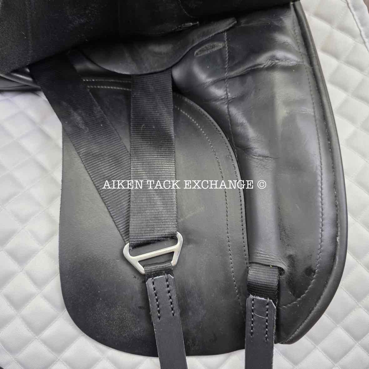 2011 Custom Saddlery Wolfgang Solo Dressage Saddle, 17" Seat, Adjustable Tree, Wool Flocked Panels