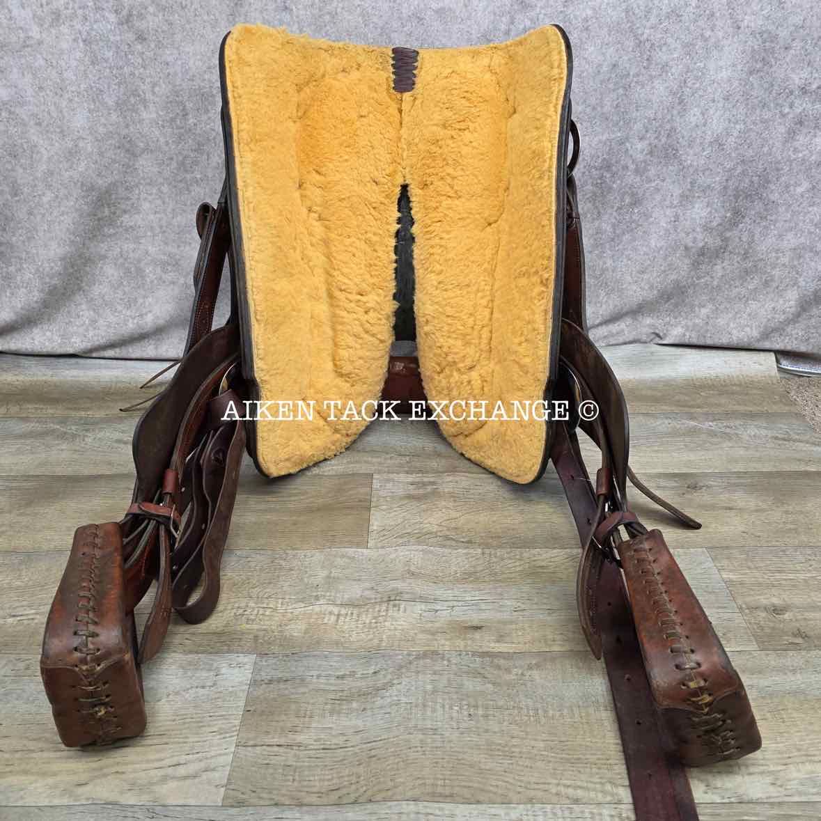 Martin Saddlery Western Saddle, 17.5" Seat, Wide Tree - Full QH Bars