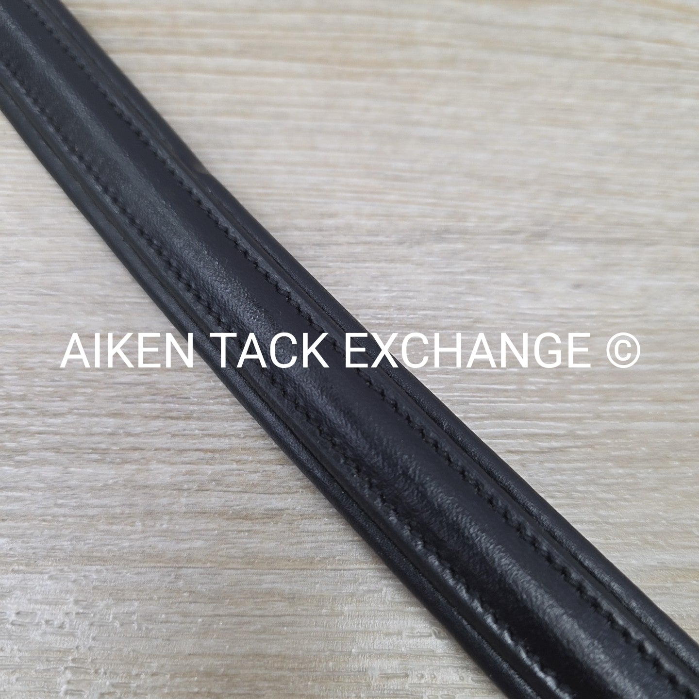 Padded Plain Raised Browband, Black, 15"