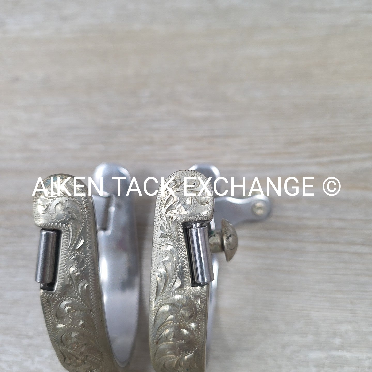 Engraved Western Rowel Spurs, No Straps