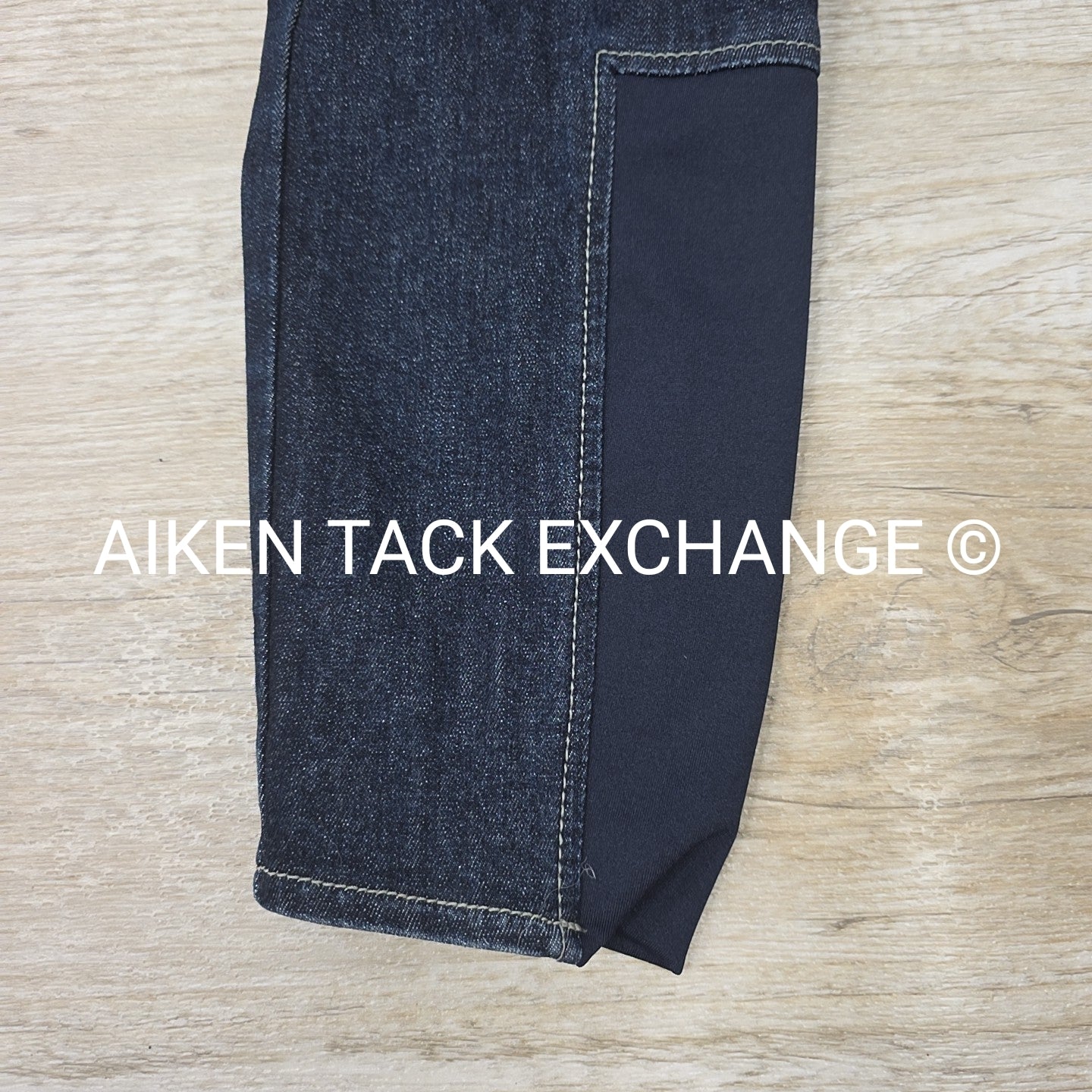 Horze Denim Silicone Grip Full Seat Breeches, Size 32