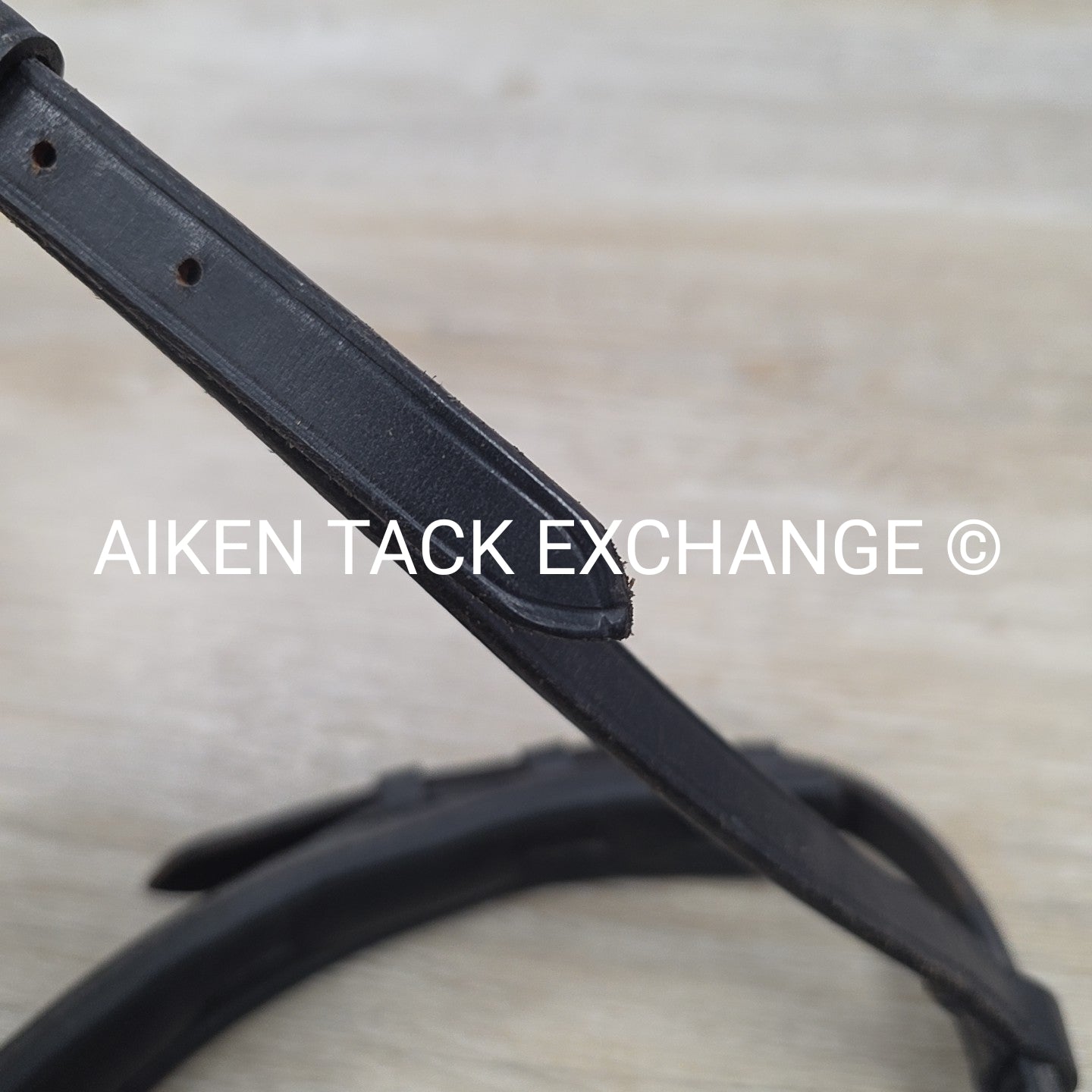 Tony Slatter Saddlery Noseband & Curb Rein, Black, Size Full