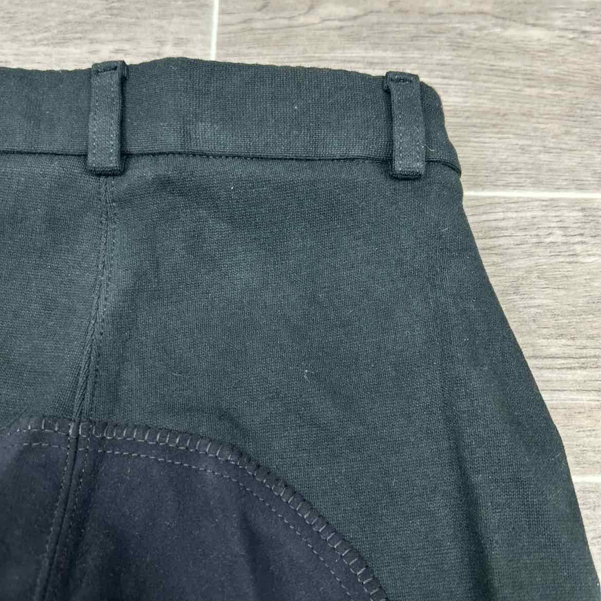 ELT Children's Full Seat Breeches, Black, Size 12, Brand New