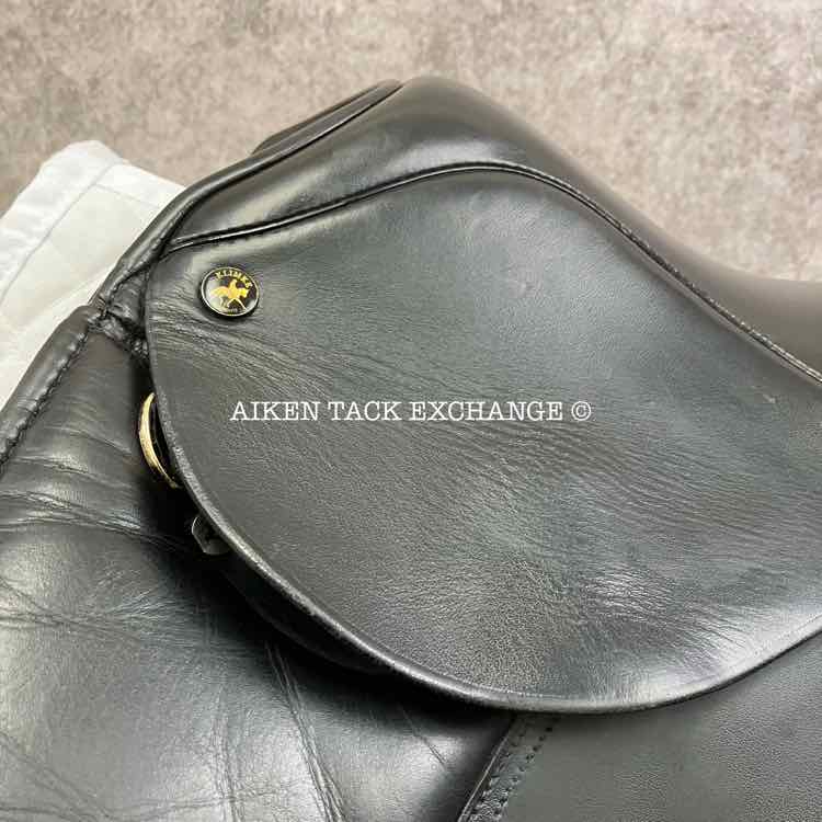 Klimke XCH Dressage Saddle, 17" Seat, Adjustable Tree - Changeable Gullet, Wool Flocked Panels