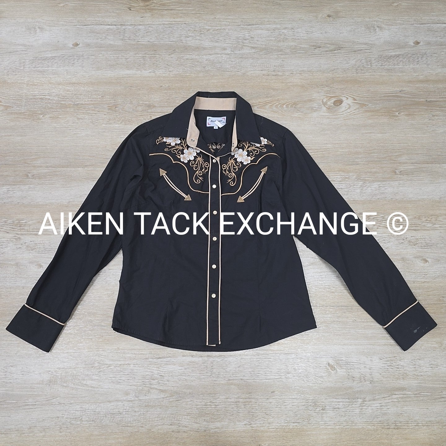 Ace Of Diamond Long Sleeve Western Show Shirt, Women's Large