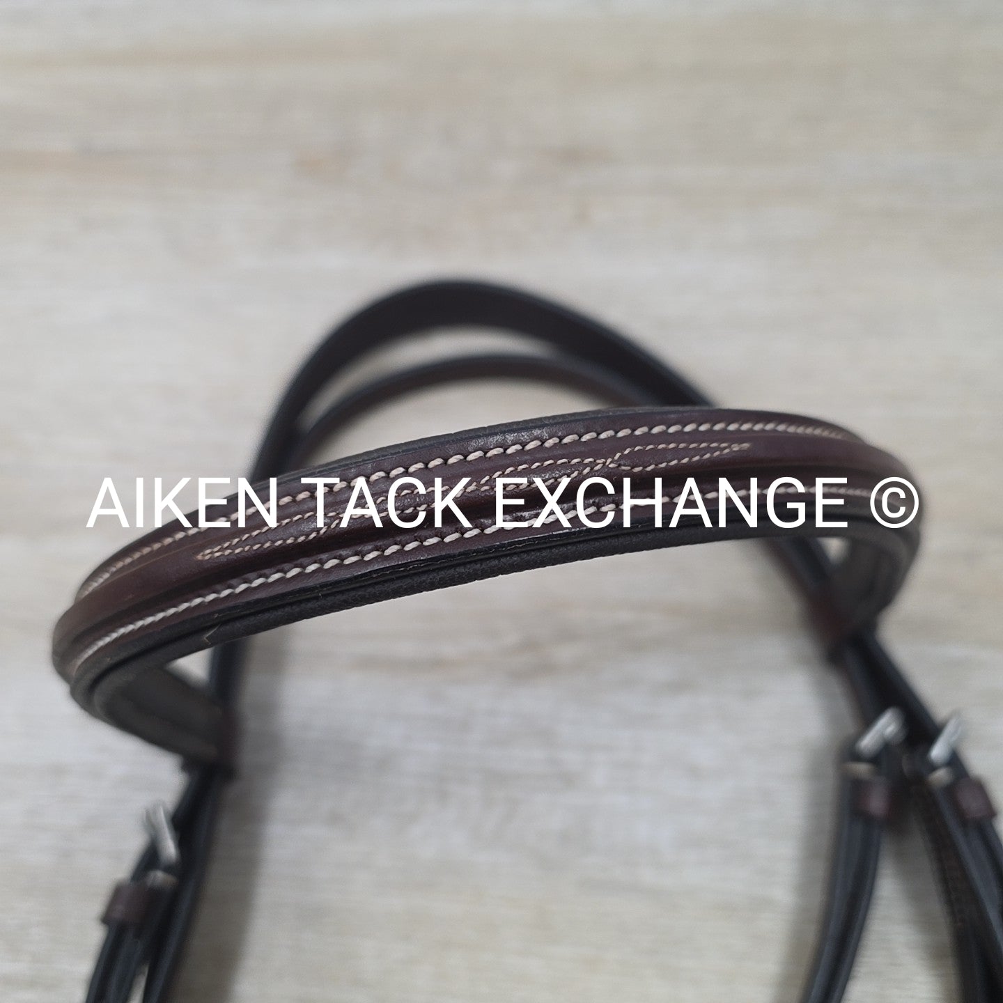 KL Select Red Barn Tryon Hunter Bridle, No Reins, Brown, Oversize