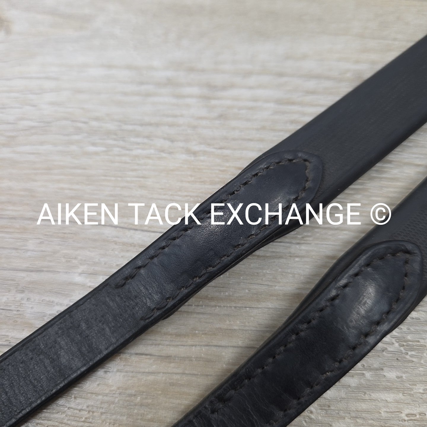 Stubben Rubber Reins, Black, 56"