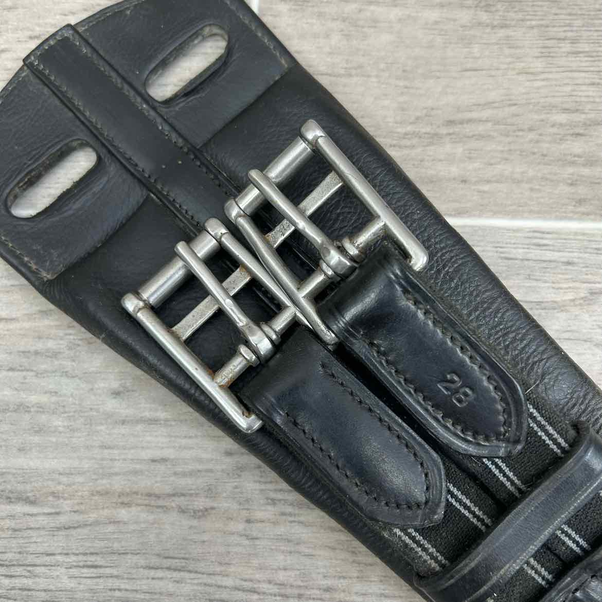 Leather Dressage Girth, Black, 28"
