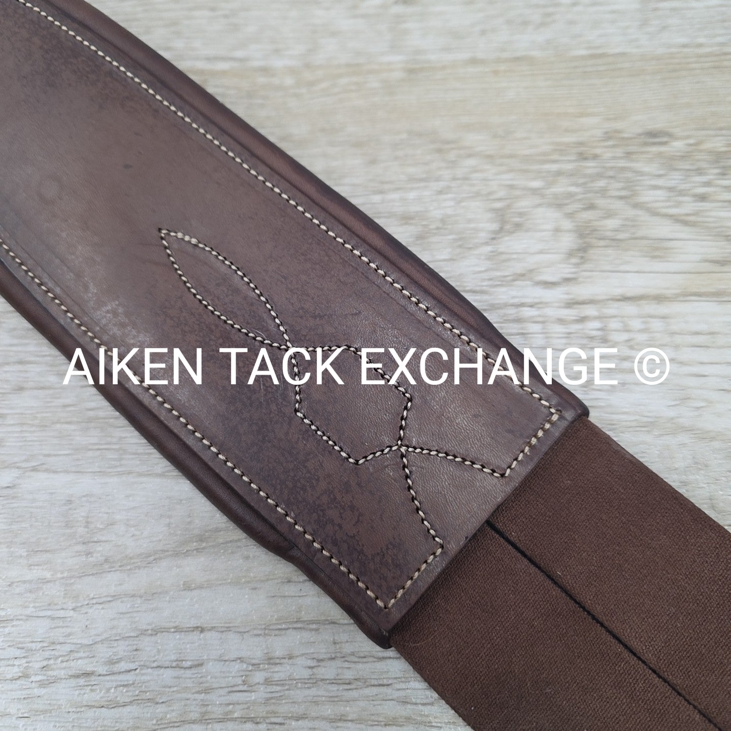Dover Saddlery Circuit Leather Girth, Brown, 54"