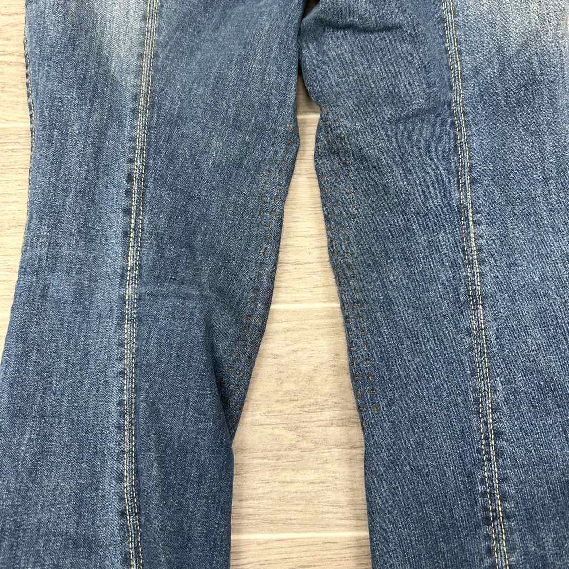 Schockemohle Lyra Silicone Grip Knee Patch Denim Breeches, Size 28 R