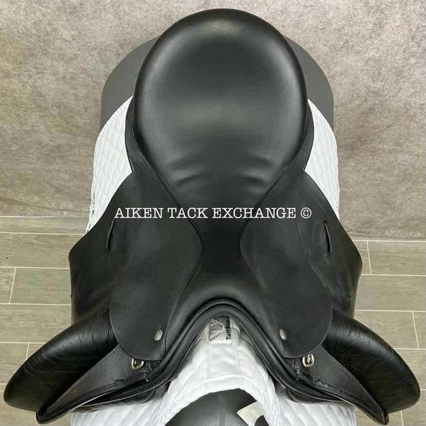 2013 Custom Saddlery Wolfgang Constanze Monoflap Dressage Saddle, 17.5" Seat, Adjustable Tree, Wool Flocked Panels
