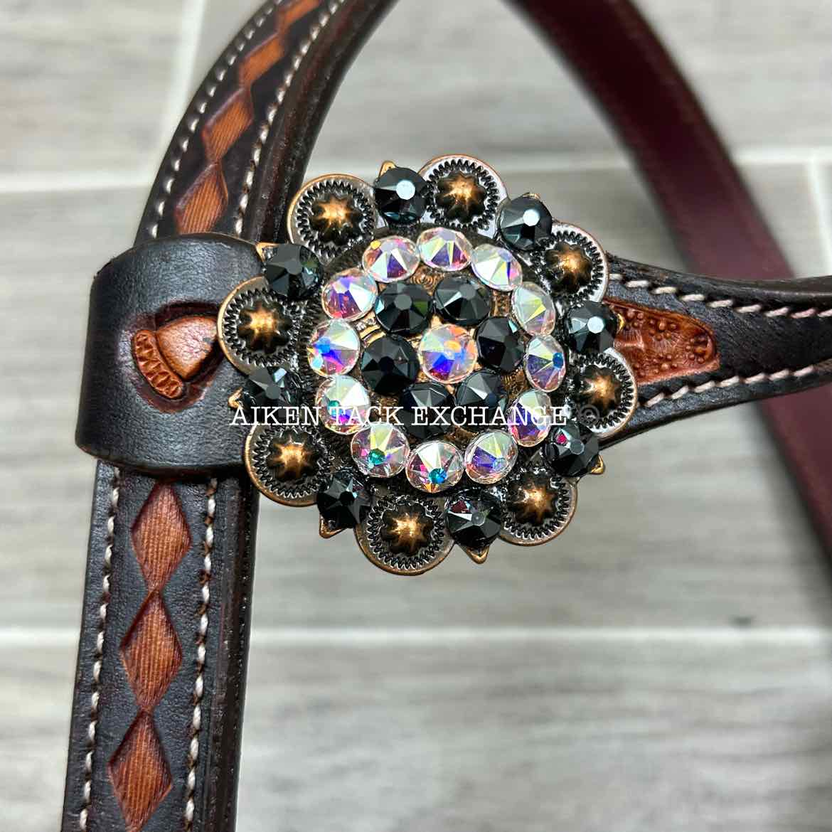 One Ear Western Headstall with Bling