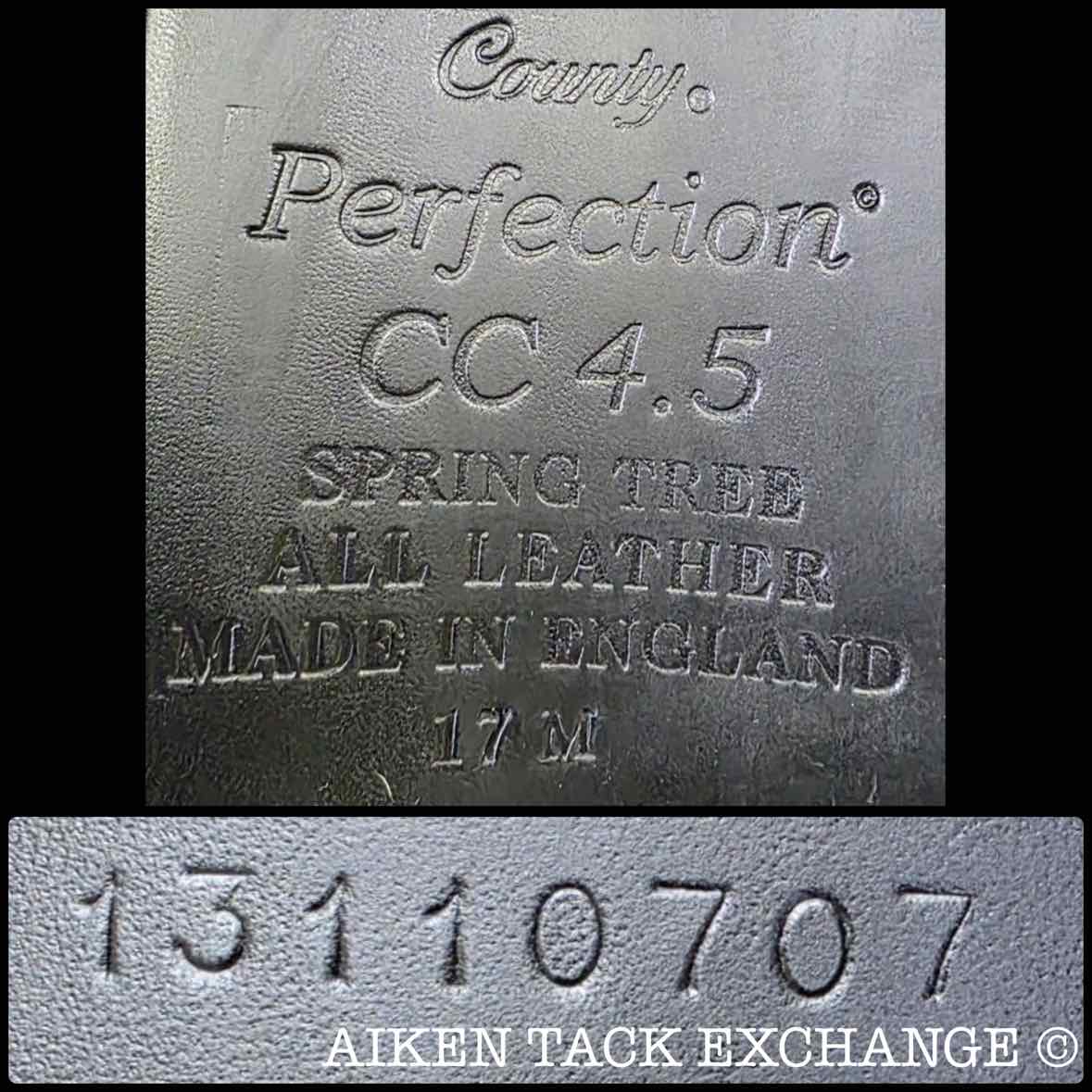 2013 County Perfection CC Dressage Saddle, 17" Seat, Medium Tree, Wool Flocked Panels