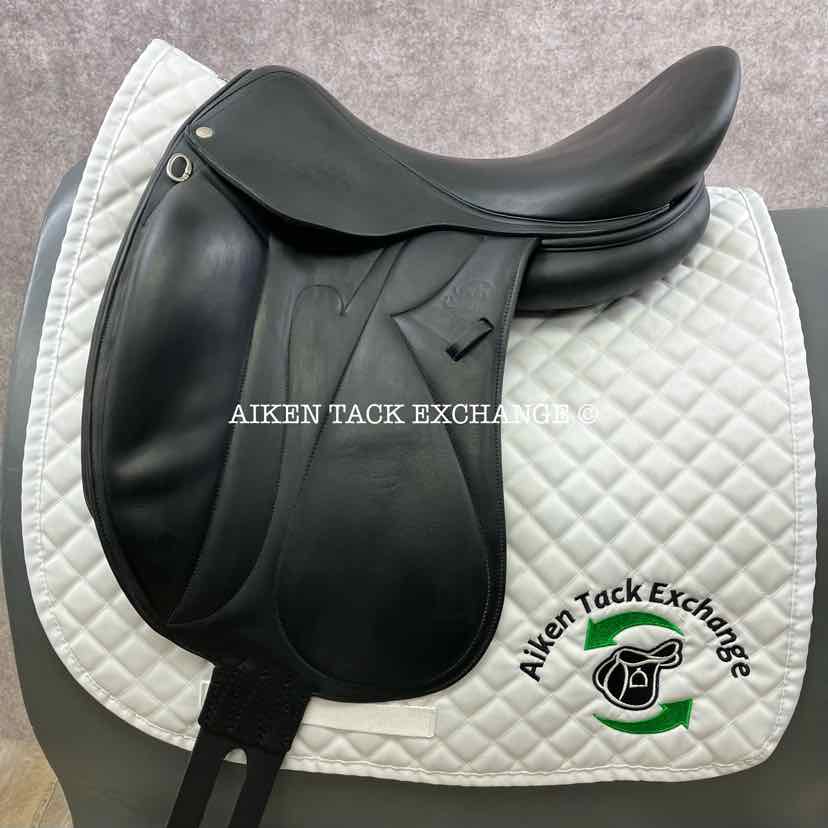 2013 Devoucoux Makila Monoflap Dressage Saddle, 18" Seat, 3A Flap, Medium Wide Tree, Foam Panels, Full Buffalo Leather