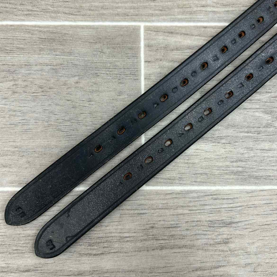 Ovaton Half Hole Stirrup Leathers, Black, 57", Brand New