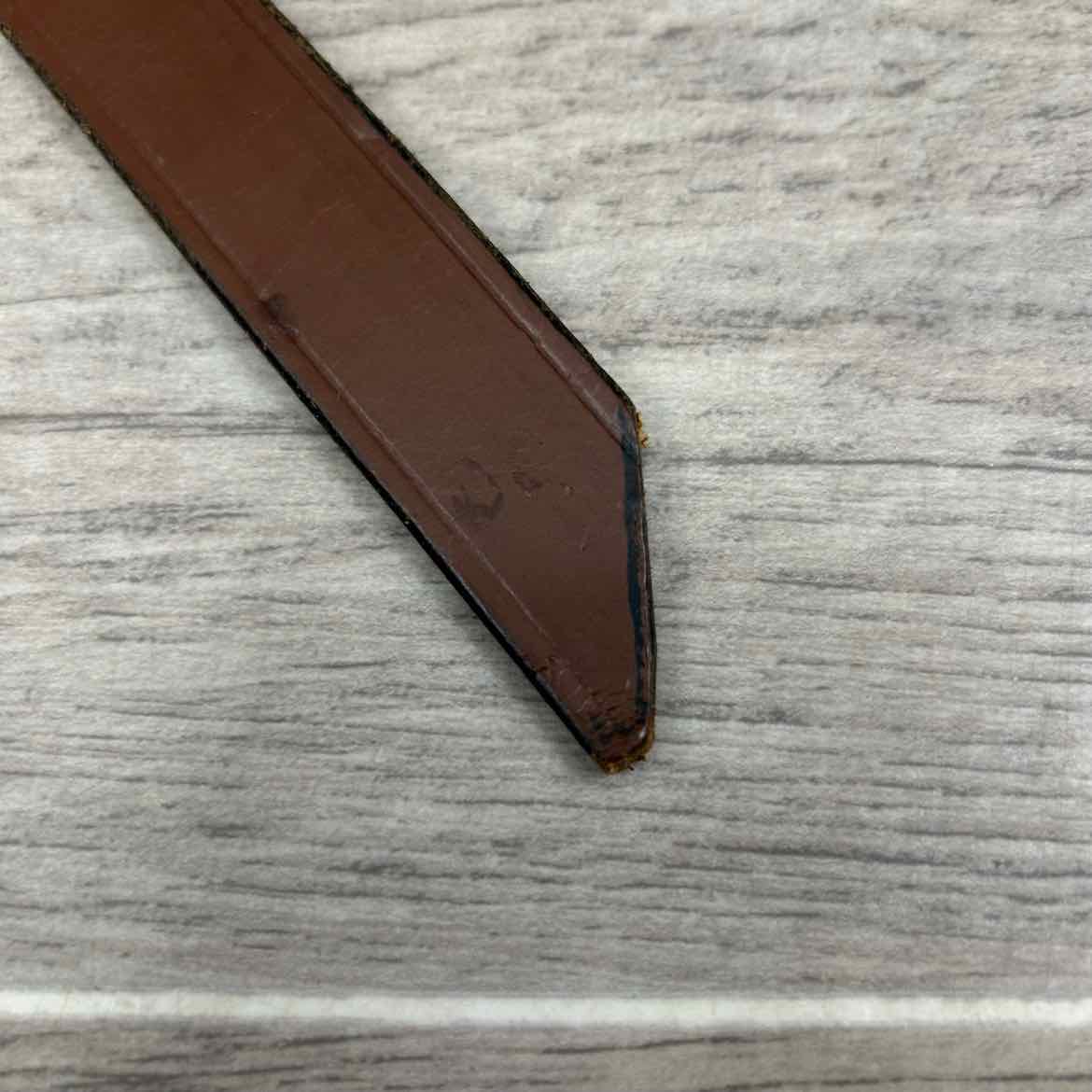 Leather Lead with Brass Plated Chain