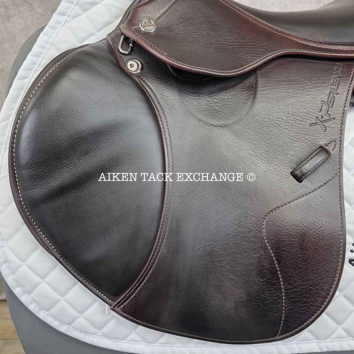 2021 Prestige X-Perience Close Contact Jump Saddle, 17" Seat, 34 Tree - Medium, Wool Flocked Panels