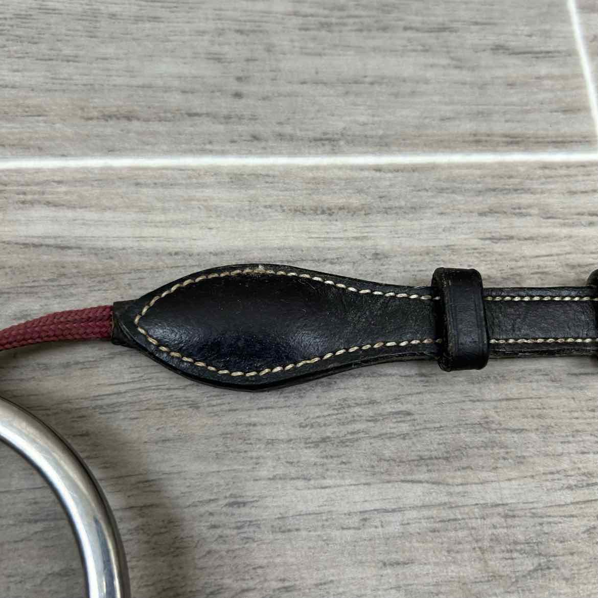 Coronet Single Joint Eggbutt Gag Bit with Rope Cheek Pieces 5"