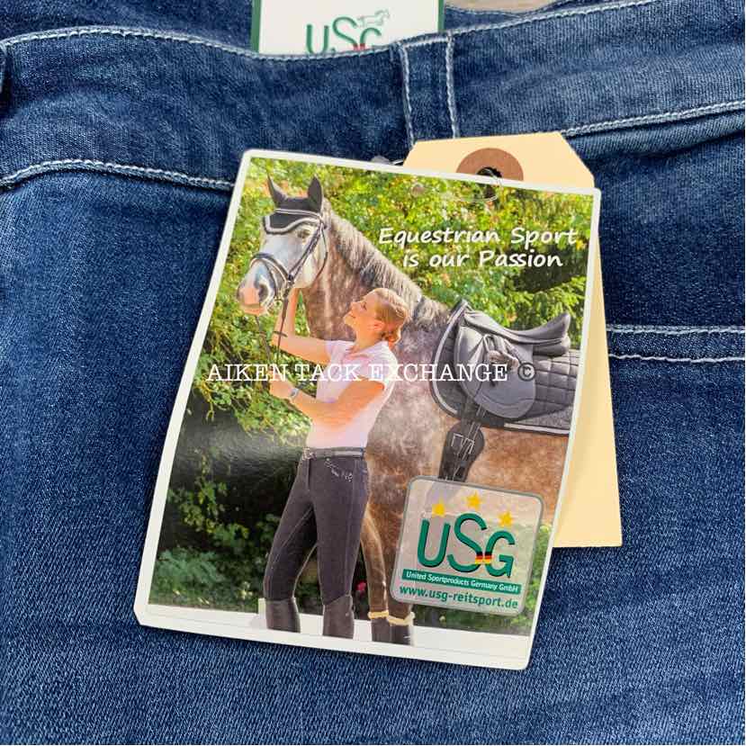 KL Select USG Marina Silicone Full Seat Breeches, Size 30 L