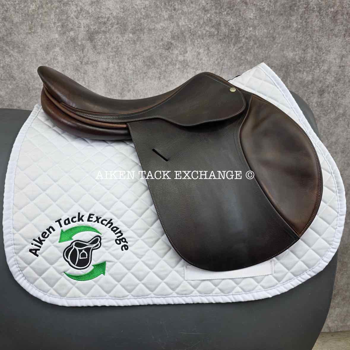 2003 Butet L-Seat (Semi Deep) Close Contact Jump Saddle, 17" Seat, 1 Flap, Medium Tree, Foam Panels