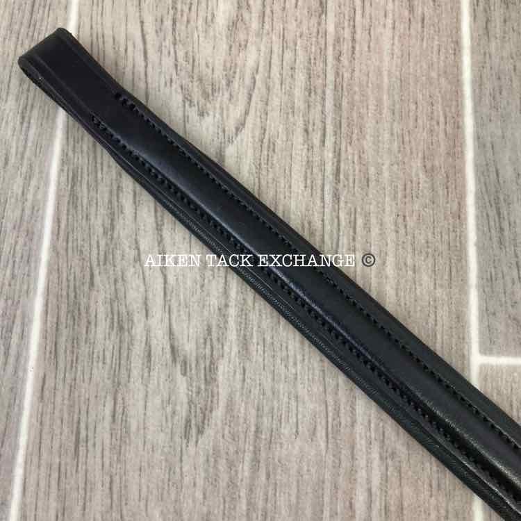 KL Select Redbarn Levade Plain Raised Brownband, Size Full (15") , Black Leather