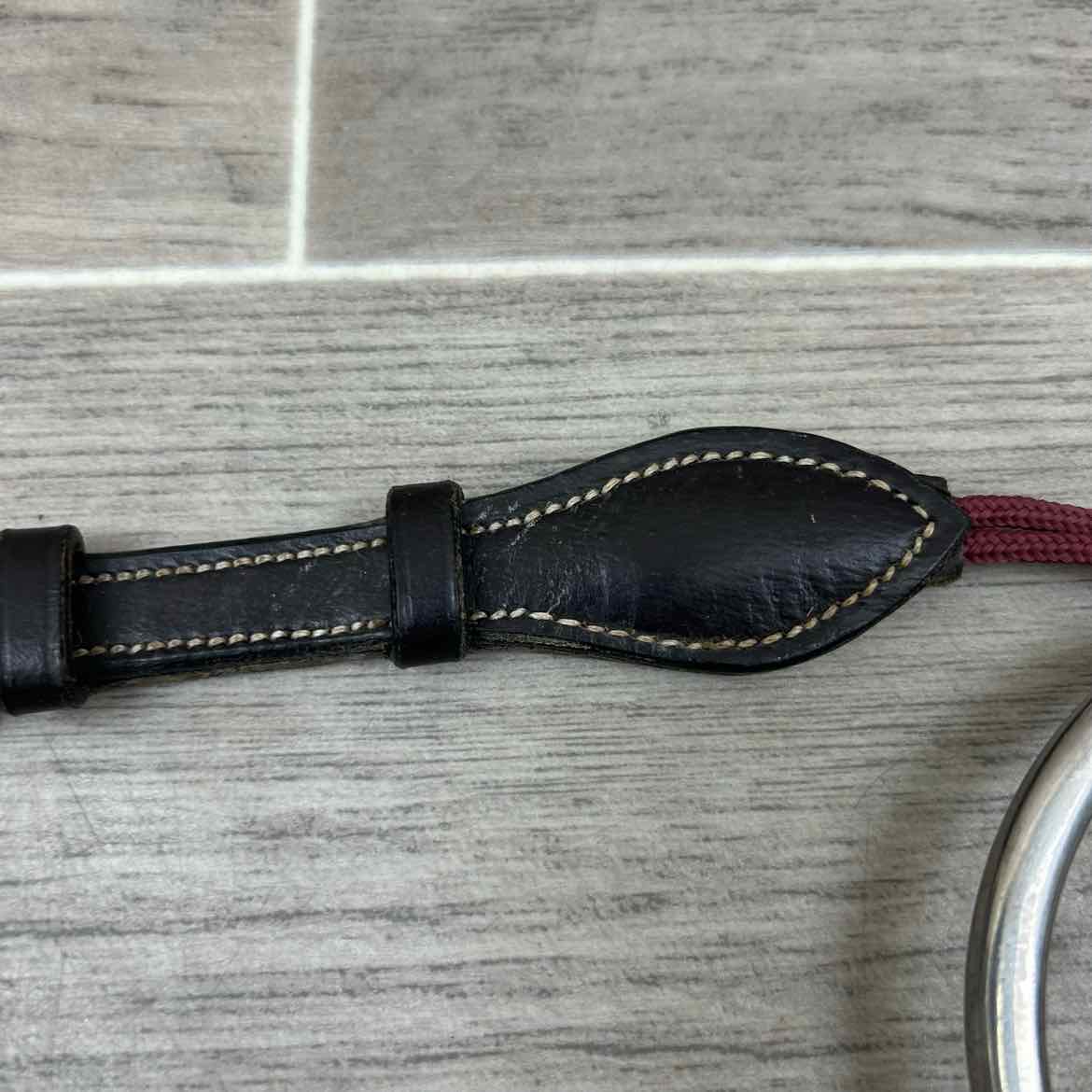 Coronet Single Joint Eggbutt Gag Bit with Rope Cheek Pieces 5"