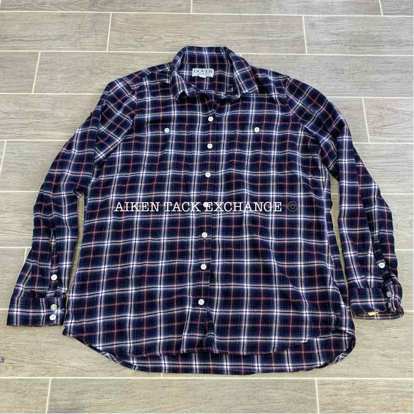 Dover Saddlery Long Sleeve Flannel Top, Size Large