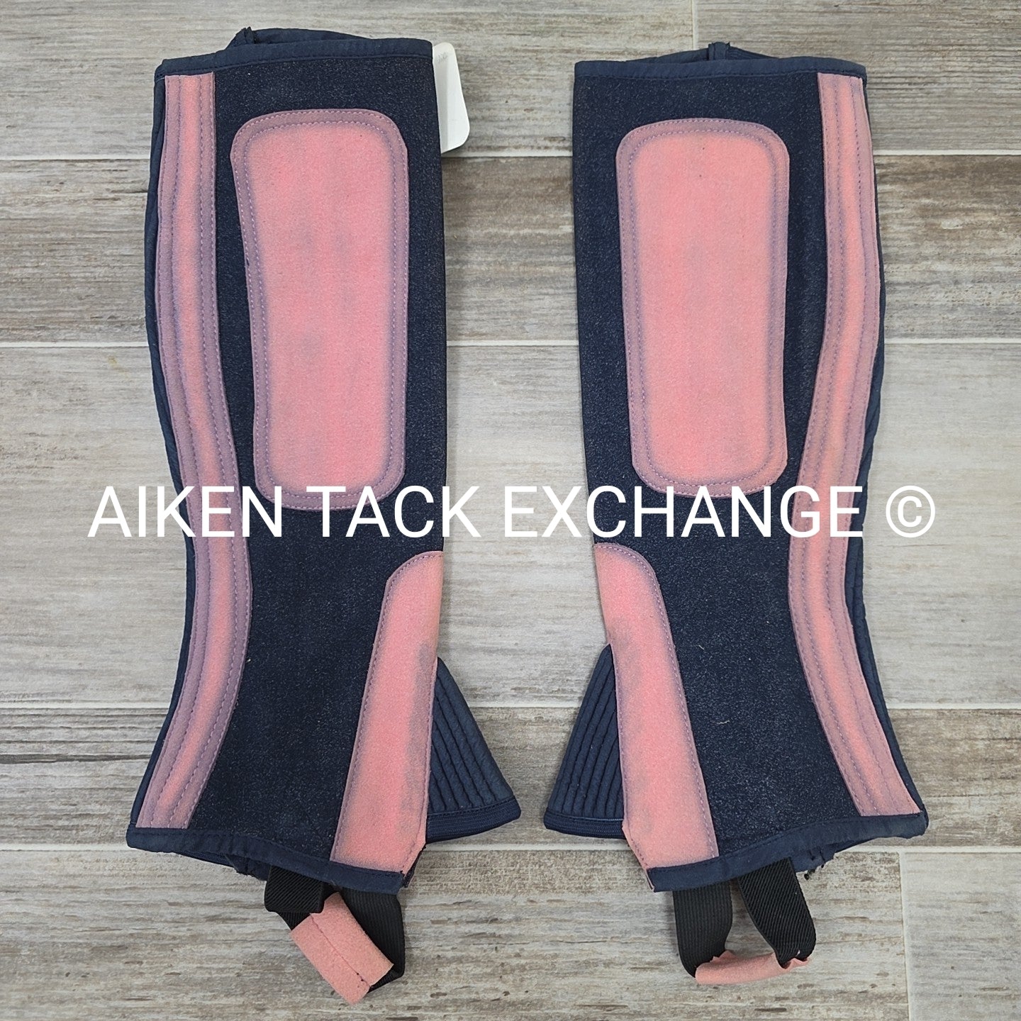 RHC Suede Half Chaps, Navy & Pink, Size X-Small