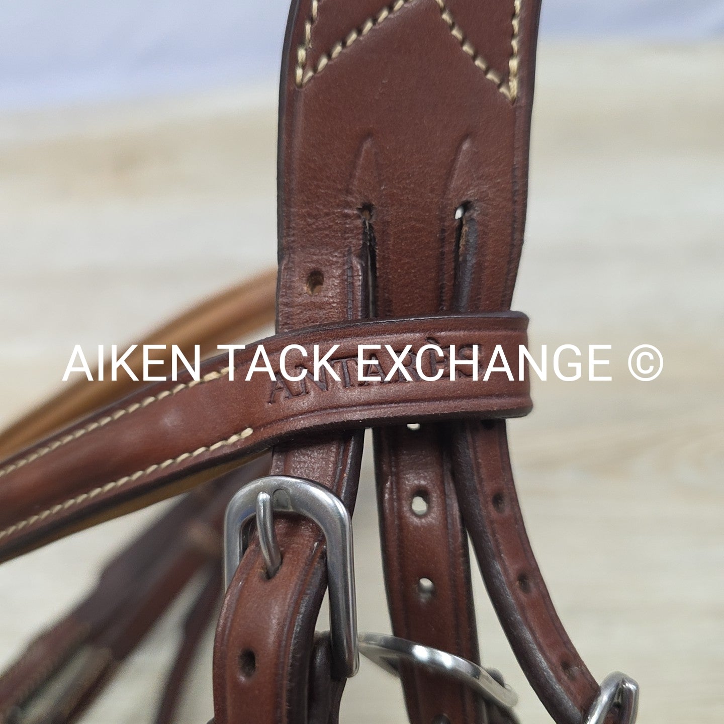 Antares Monocrown Figure 8 Bridle, No Reins, Brown, Oversize (3)