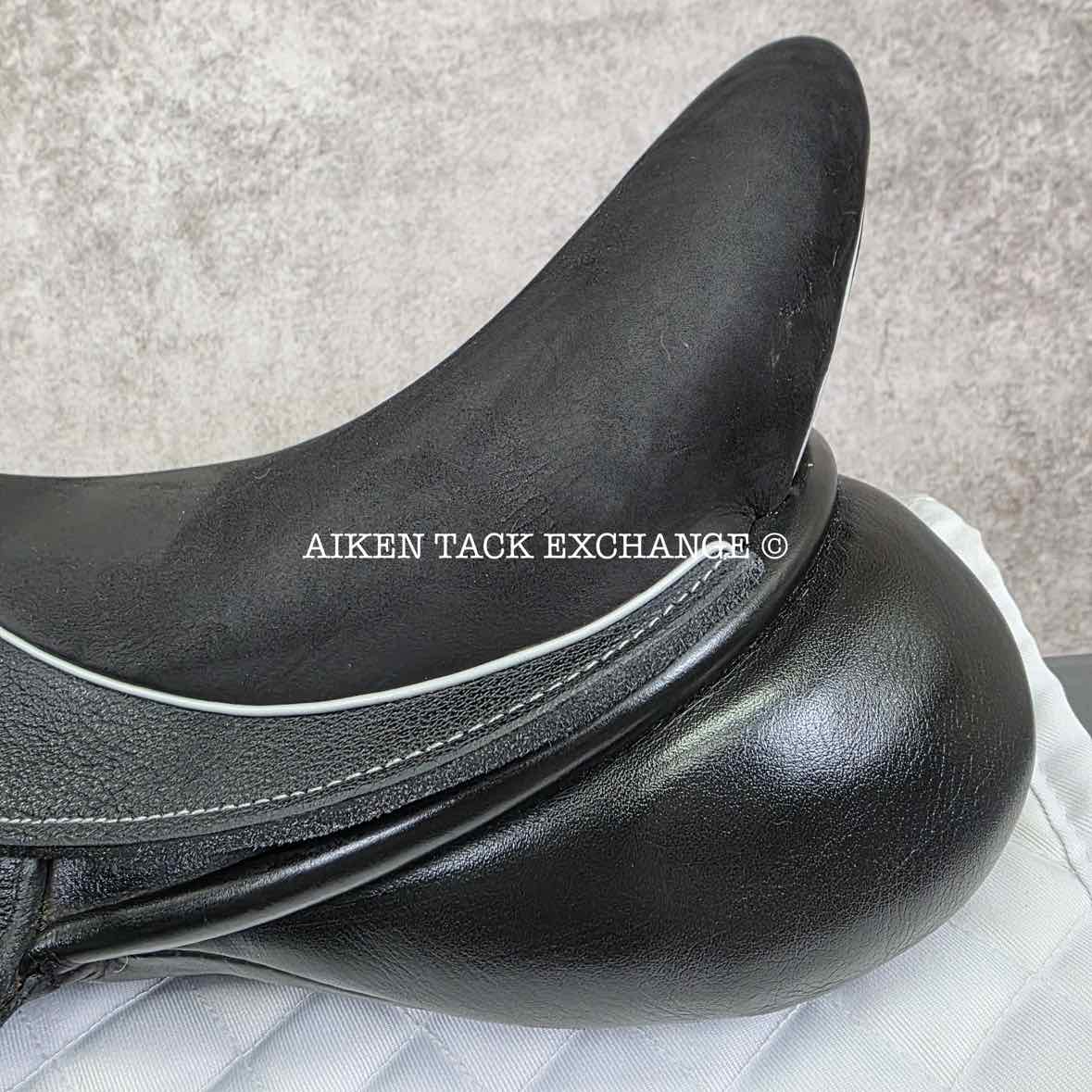 2013 Custom Saddlery Icon Coda Monoflap Dressage Saddle, 18" Seat, Adjustable Tree, Wool Flocked Panels