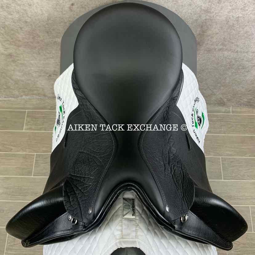 2013 Custom Saddlery Wolfgang Constanze Monoflap Dressage Saddle, 18” Seat, Adjustable Tree, Wool Flocked Panels