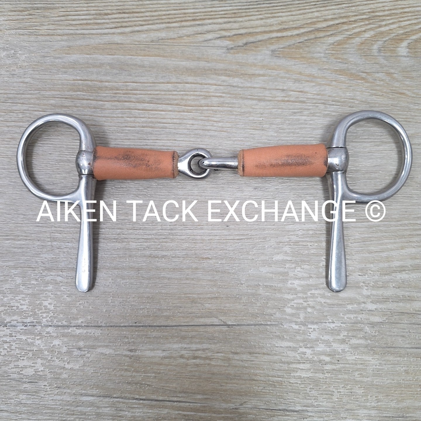 Half Cheek Leather Covered Single Joint Bit 5"