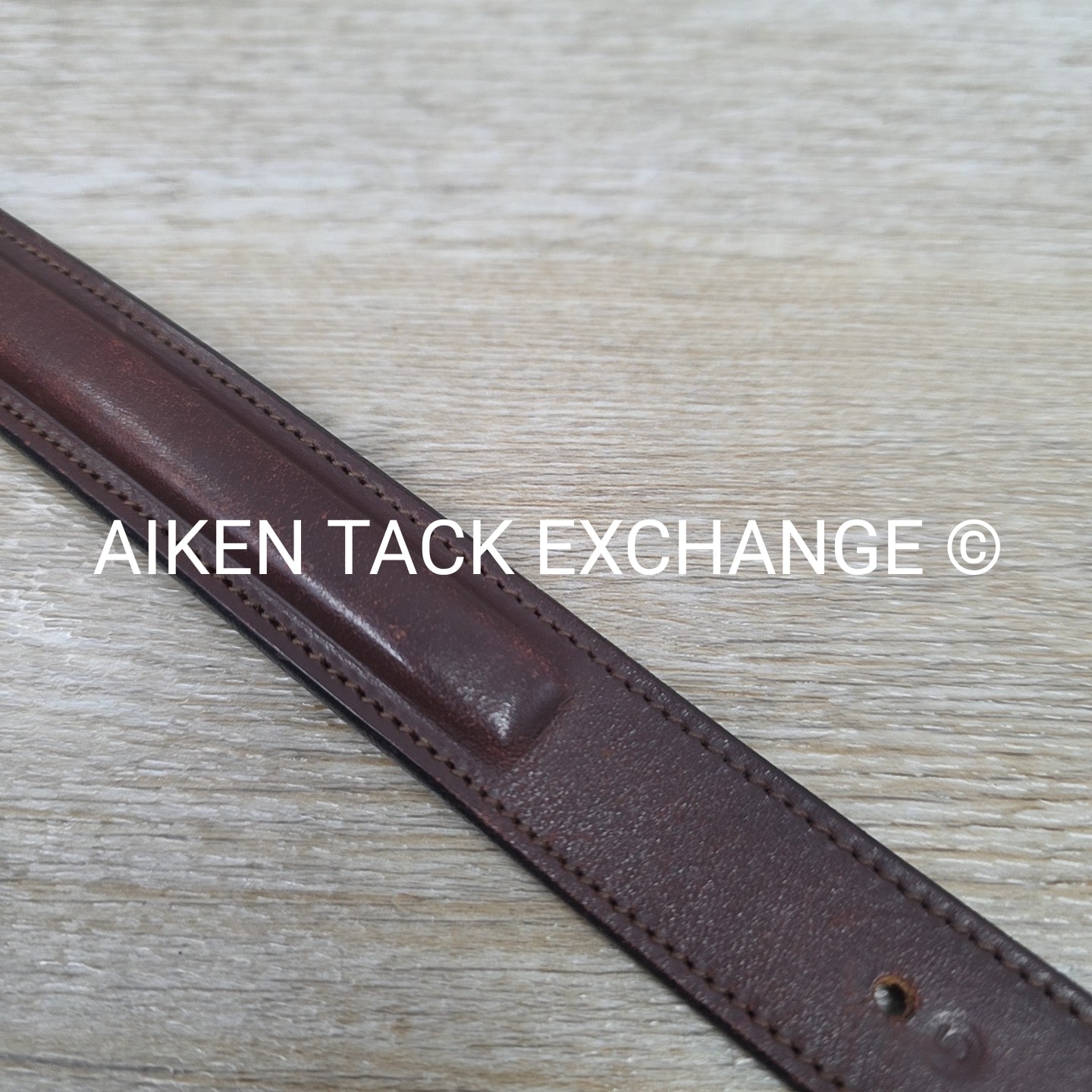 Raised Leather Belt, Brown, 32