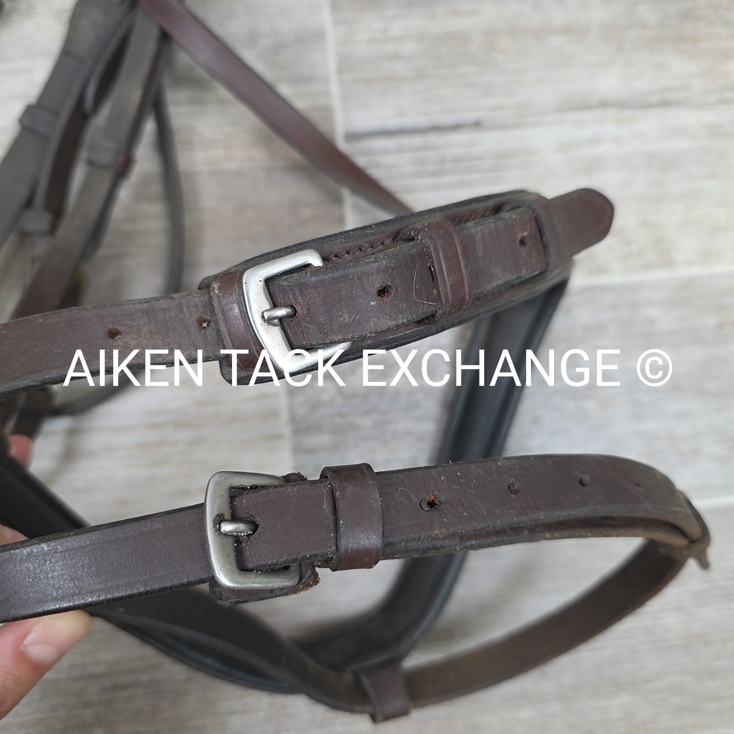 Various Brands Flash Bridle, No Reins, Brown, Size Full