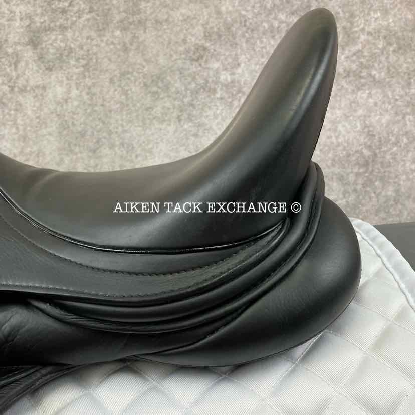 2023 Bliss of London Paramour Monoflap Dressage Saddle, 17" Seat, Short Flap, MW/W Tree, Wool Flocked Panels