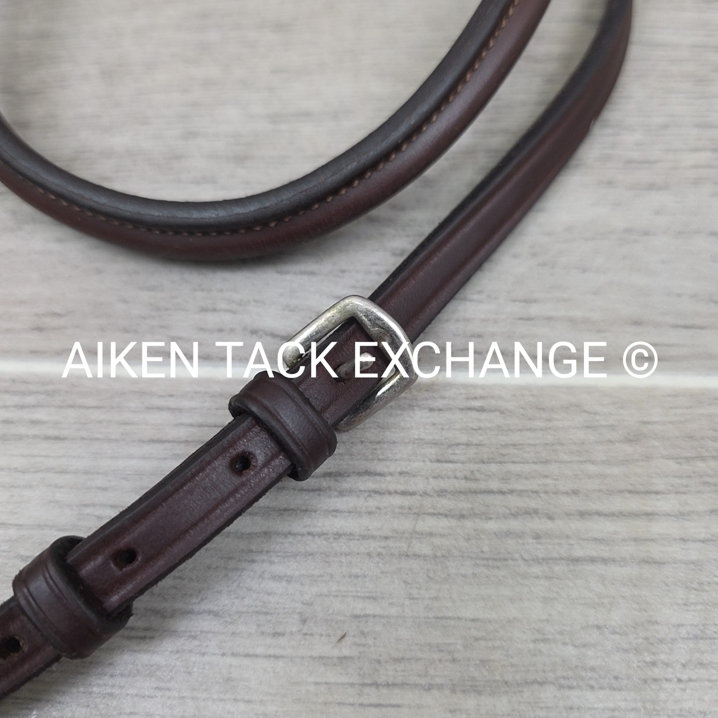 Plain Raised Noseband with Matching Browband, Brown, Size Full