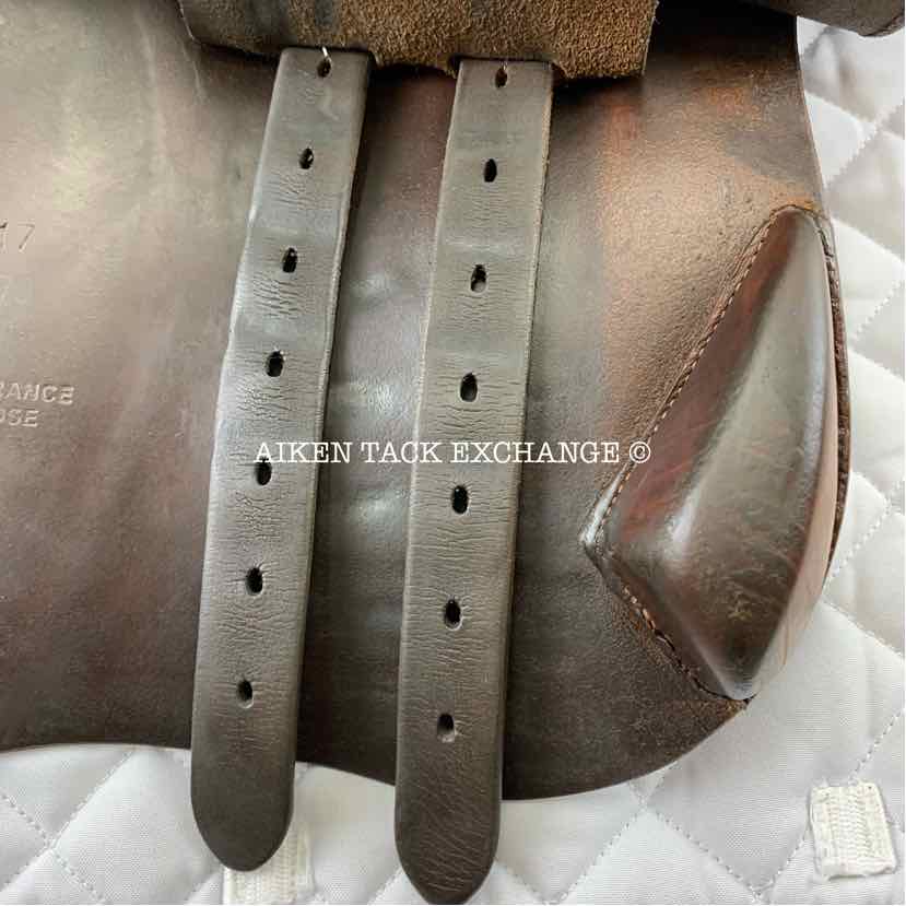 **SOLD** 2014 Meyer Act 1 Close Contact Jump Saddle, 17" Seat (Semi-Deep), Medium Tree, 4 Flap (Regular), Foam Panels