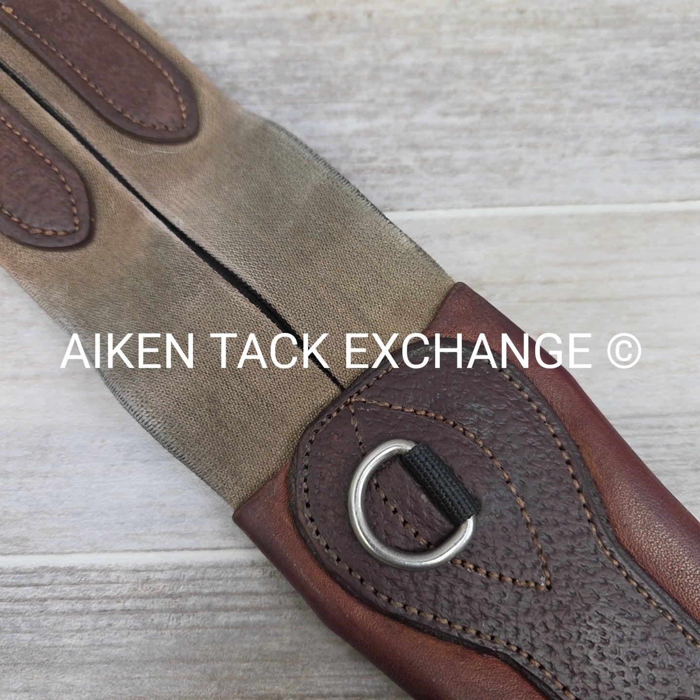 CWD Classic Leather Girth with Double End Elastic, Brown, 52"