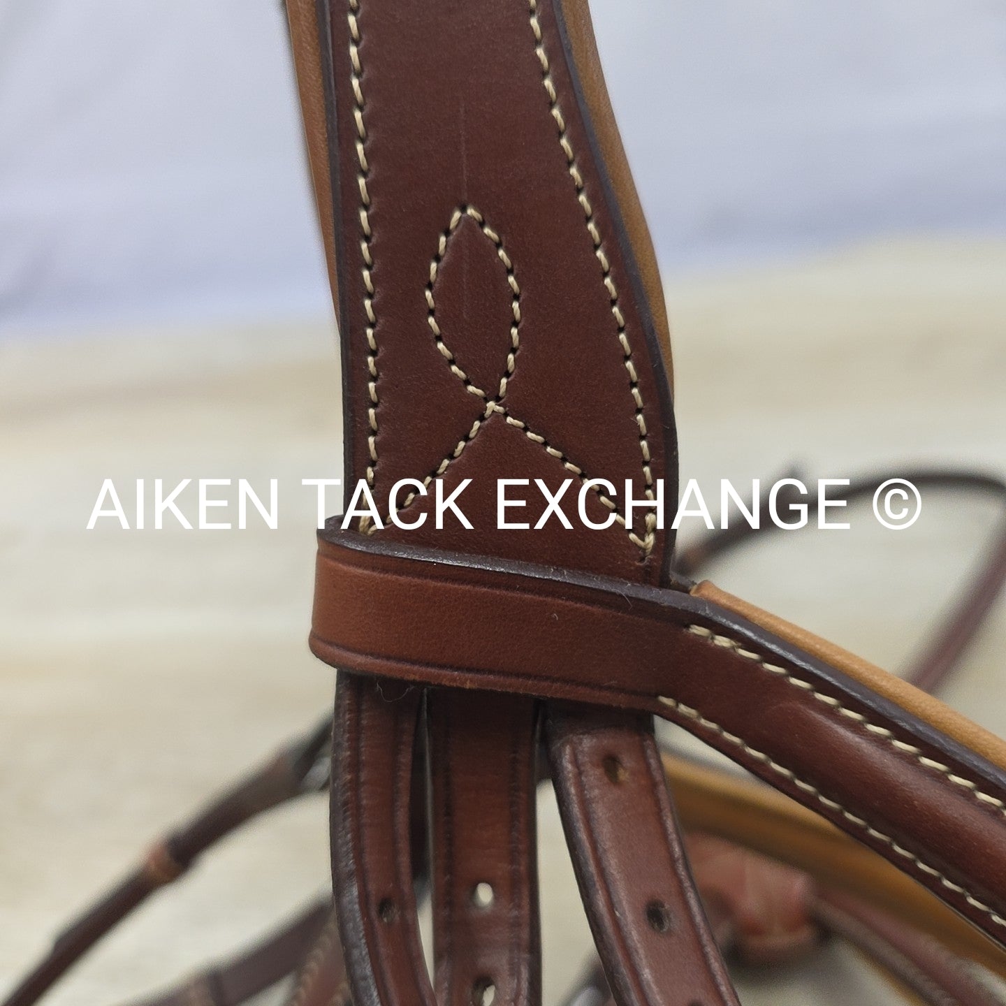 Antares Monocrown Figure 8 Bridle, No Reins, Brown, Oversize (3)