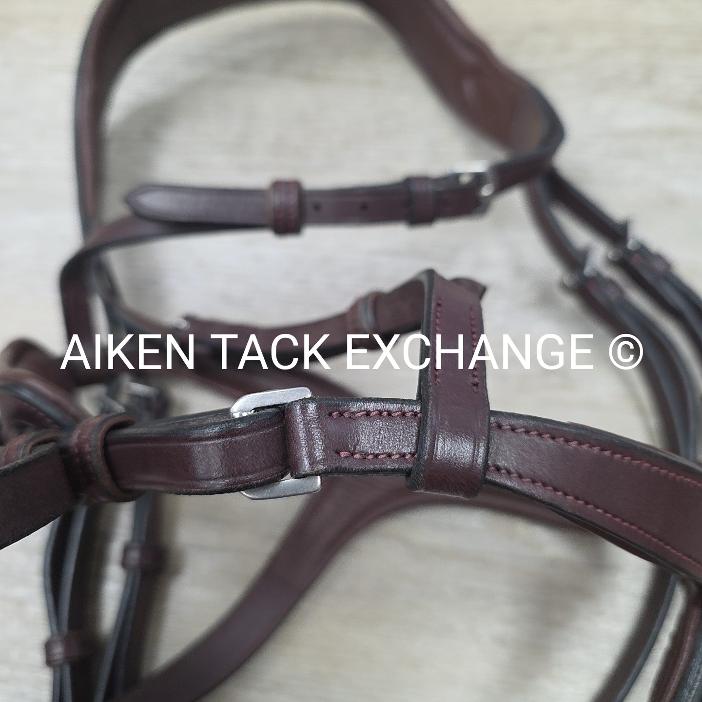Artemis Equestrian Victory Bridle, Missing Browband, No Reins, Brown, Oversize