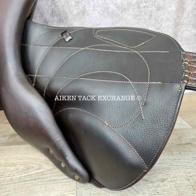2018 Antares Contact Monoflap Jump Saddle, 18" Seat, 3AA Flap, Medium Wide Tree, Foam Panels, Full Buffalo Leather