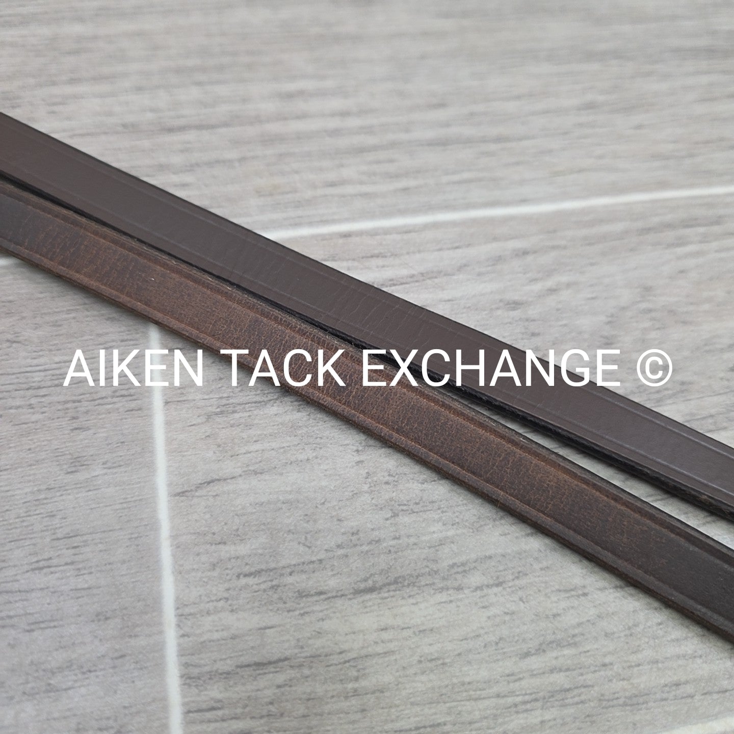 Plain Flat Leather Reins, Brown, 55"